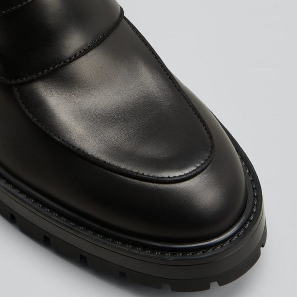 Aquazzura  Ryan Lug-Sole Shearling Buckle Boots - Picture 5 of 15